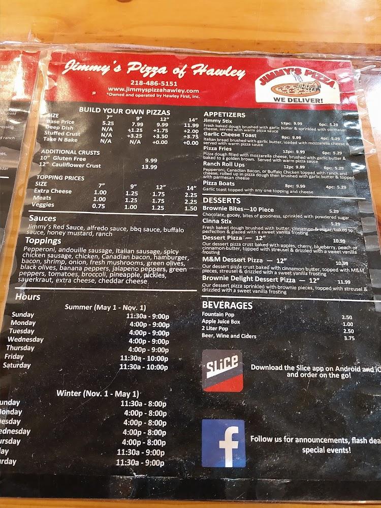Jimmy's Pizza Menu image 4